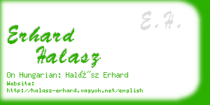 erhard halasz business card